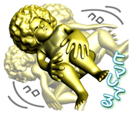A golden wrestler sticker #6924415