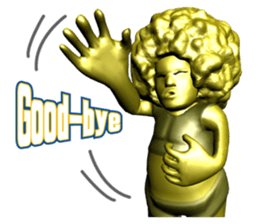 A golden wrestler sticker #6924427