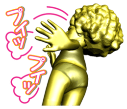 A golden wrestler sticker #6924428