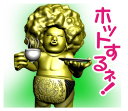 A golden wrestler sticker #6924430