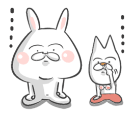 Cheerful rabbit and brassiere dog sticker #6924754