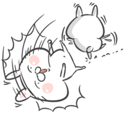 Cheerful rabbit and brassiere dog sticker #6924756