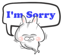 Cheerful rabbit and brassiere dog sticker #6924760