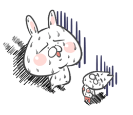 Cheerful rabbit and brassiere dog sticker #6924762