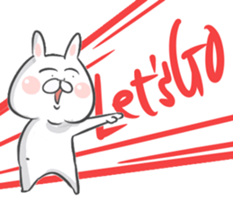 Cheerful rabbit and brassiere dog sticker #6924769