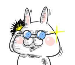 Cheerful rabbit and brassiere dog sticker #6924770