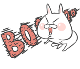 Cheerful rabbit and brassiere dog sticker #6924774