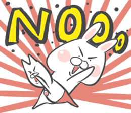 Cheerful rabbit and brassiere dog sticker #6924781