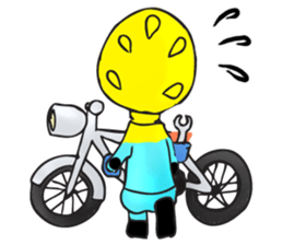 Bicycle man. sticker #6925107