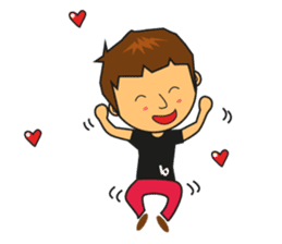 A day with Pink, Ken & Hiro (EN) sticker #6925175