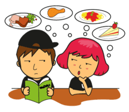 A day with Pink, Ken & Hiro (EN) sticker #6925184