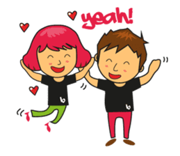 A day with Pink, Ken & Hiro (EN) sticker #6925185