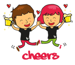 A day with Pink, Ken & Hiro (EN) sticker #6925190