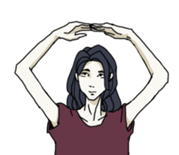 Rong hair boys sticker #6925243