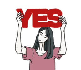 Rong hair boys sticker #6925245