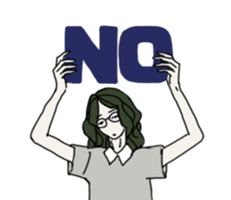 Rong hair boys sticker #6925246