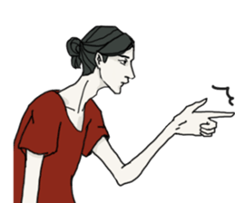 Rong hair boys sticker #6925258