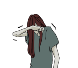 Rong hair boys sticker #6925262