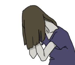 Rong hair boys sticker #6925267