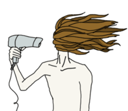 Rong hair boys sticker #6925269