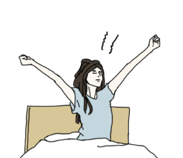 Rong hair boys sticker #6925270