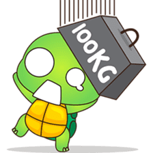 Pura, the funny turtle, version 6 sticker #6925832