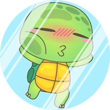 Pura, the funny turtle, version 6 sticker #6925834