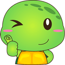 Pura, the funny turtle, version 6 sticker #6925847