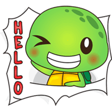 Pura, the funny turtle, version 6 sticker #6925859