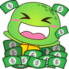 Pura, the funny turtle, version 6 sticker #6925867