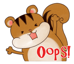 A Hungry Hungry Squirrel "Munta" -Eng. sticker #6926618