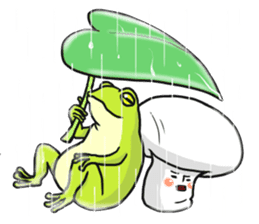 One day I met a mushroom in a forest. sticker #6927464