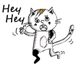 Hey Hey-cat sticker #6927500