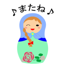 Let's talk with matryoshka doll sticker #6927993