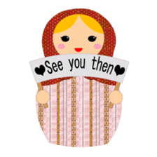 Let's talk with matryoshka doll sticker #6927997