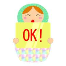 Let's talk with matryoshka doll sticker #6928012