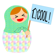 Let's talk with matryoshka doll sticker #6928013
