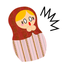 Let's talk with matryoshka doll sticker #6928014