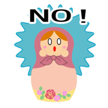 Let's talk with matryoshka doll sticker #6928015