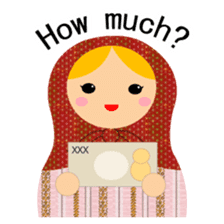 Let's talk with matryoshka doll sticker #6928018
