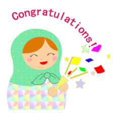 Let's talk with matryoshka doll sticker #6928028
