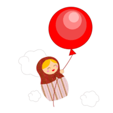 Let's talk with matryoshka doll sticker #6928029