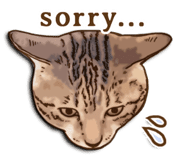 Brown Tabby! PENNE and CORNET -English- sticker #6928591