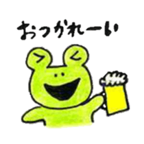 A frog and rabbit sticker #6928771