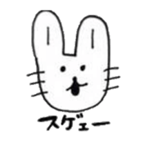 A frog and rabbit sticker #6928778