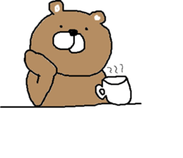 Poker face bear but sometimes... sticker #6930826