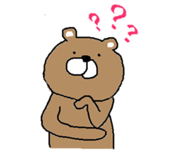 Poker face bear but sometimes... sticker #6930842