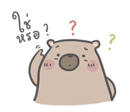 Mr. bear and his cutie cat sticker #6931713