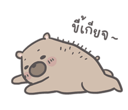 Mr. bear and his cutie cat sticker #6931714