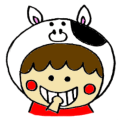 Boy wearing a costume and GAG